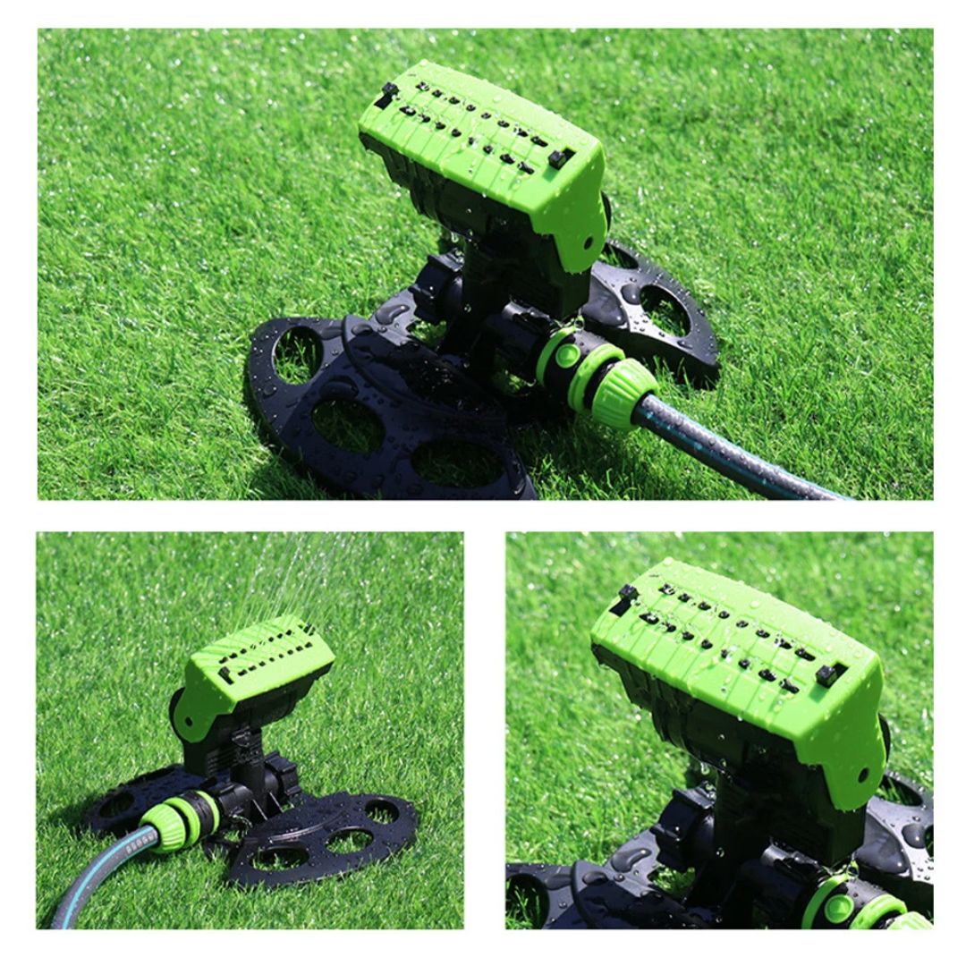 Sprinklers Automático Lançamento 2025, Rega Automática Rotativa, 16 Bicos, Rotação 180°