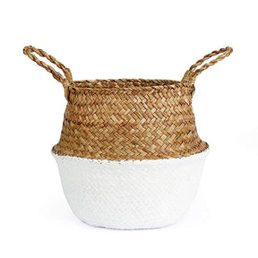 Cesta Artesanal de Vime para Organização Decoração Plantio