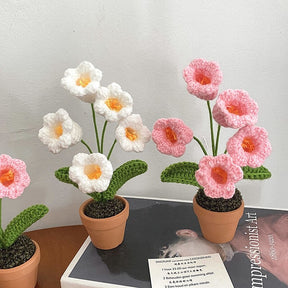 Flores Feito a Mão Tricô para Decorar